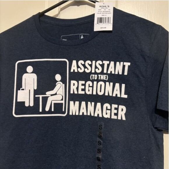 The Office Assistant To The Regional Manager Size Small T-Shirt *New* - Picture 2 of 5